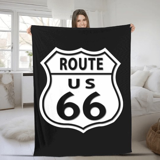 Route 66 Fleece Blankets