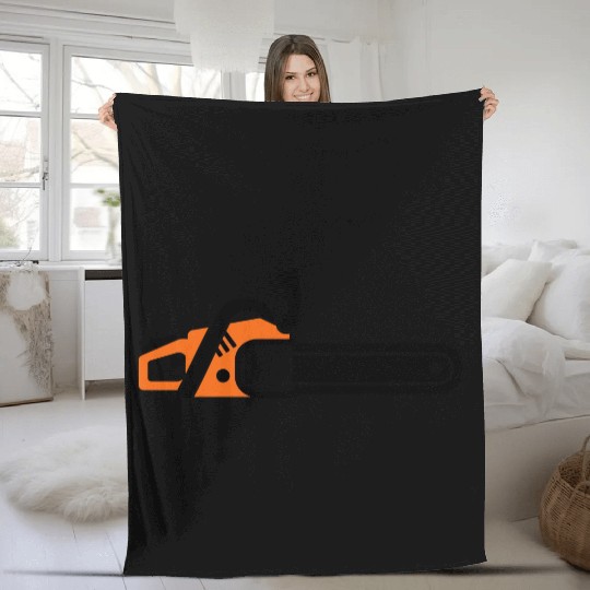 Chainsaw Fleece Blankets