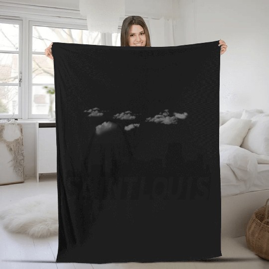 Saint St Louis Missouri Skyline Fleece Blankets