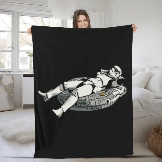 Star Wars stormtrooper relaxing Fleece Blankets