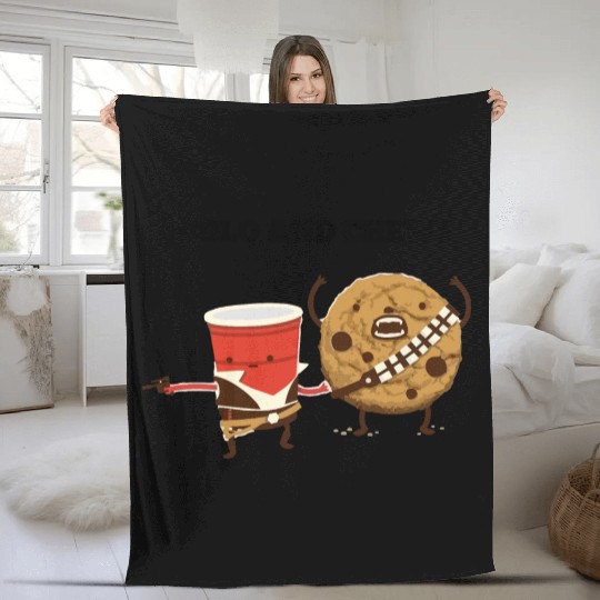 Funny star wars han solo and chewbacca Fleece Blankets