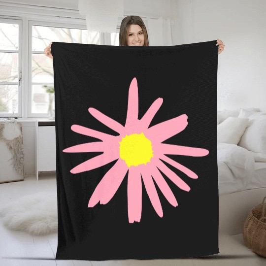 Flower, Daisy Fleece Blankets