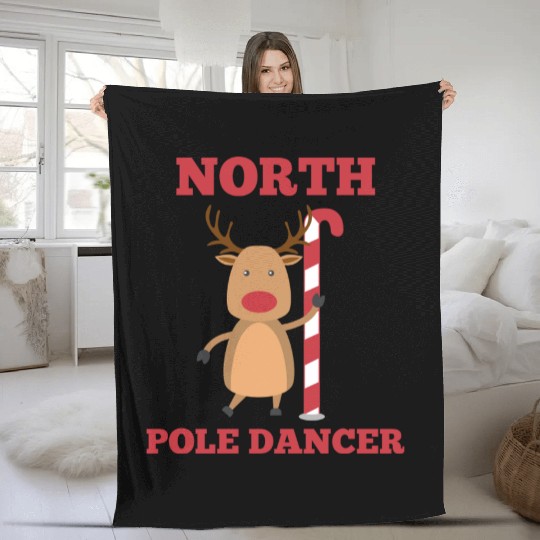 North Pole Dancer Fleece Blankets