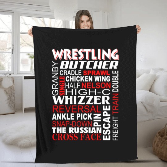 Wrestling - Butcher Freight train double Fleece Blankets