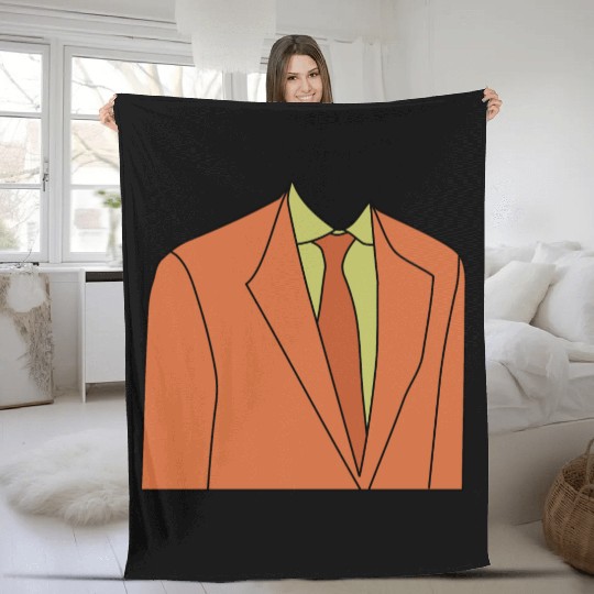 Orange Disco Suit Fleece Blankets