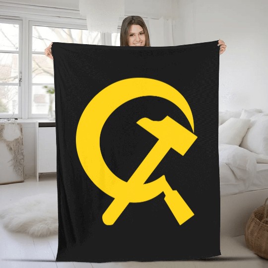 Hammer and sickle Fleece Blankets
