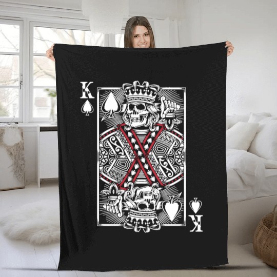 King Of Hearts Fleece Blankets