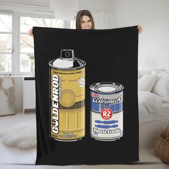 Funny Star Wars r2d2 and c3p0 parody Fleece Blankets