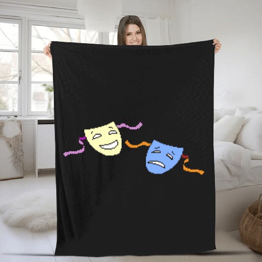 Beagle Bros Comedy Tragedy Fleece Blankets
