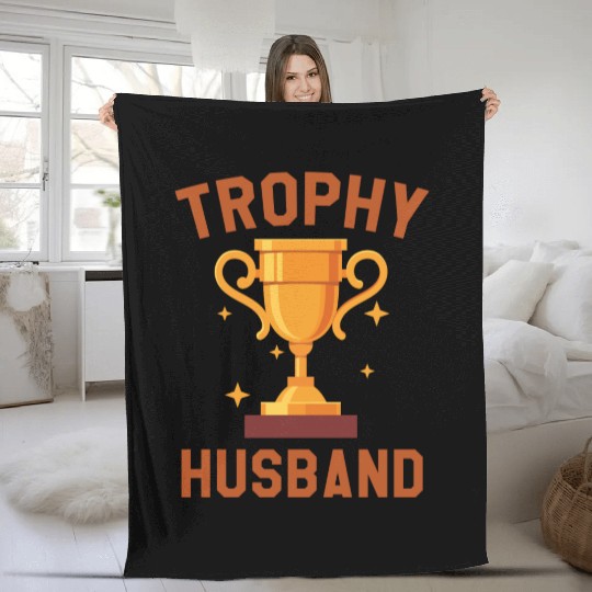Trophy Husband Fleece Blankets