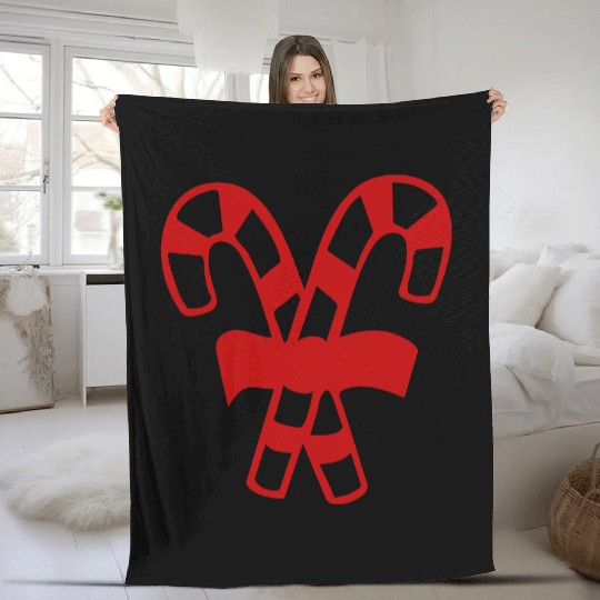 Candy Canes Fleece Blankets