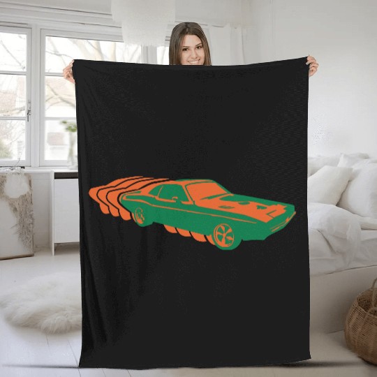 Muscle Car Fleece Blankets