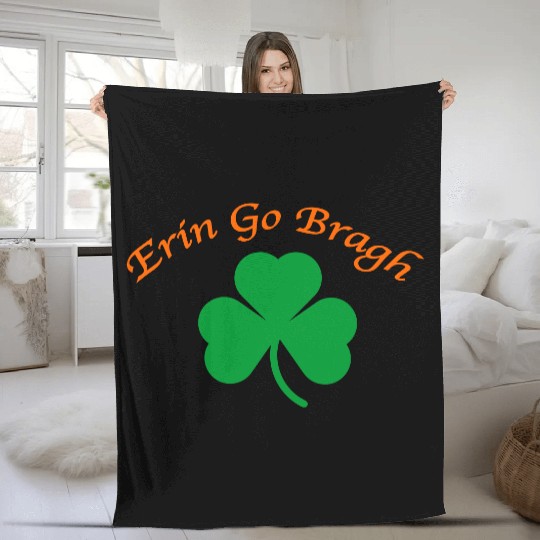 Erin Go Bragh Shamrock Fleece Blankets