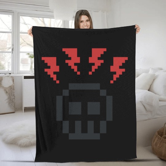 Bobba angry sculls Fleece Blankets