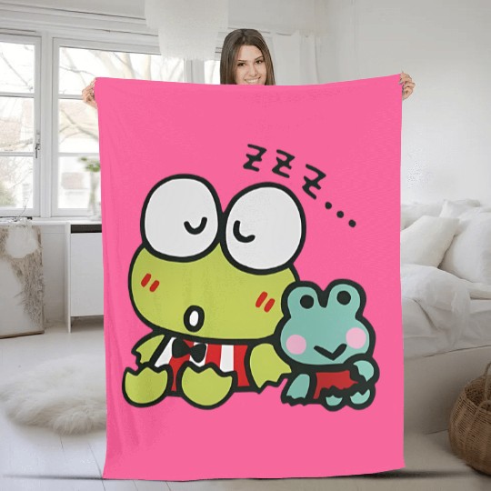 Keroppi Hello Kitty Fleece Blankets, Hello Kitty Fan Gift