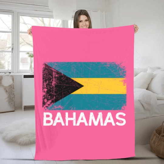 Bahamian Flag Made In Bahamas Fleece Blankets