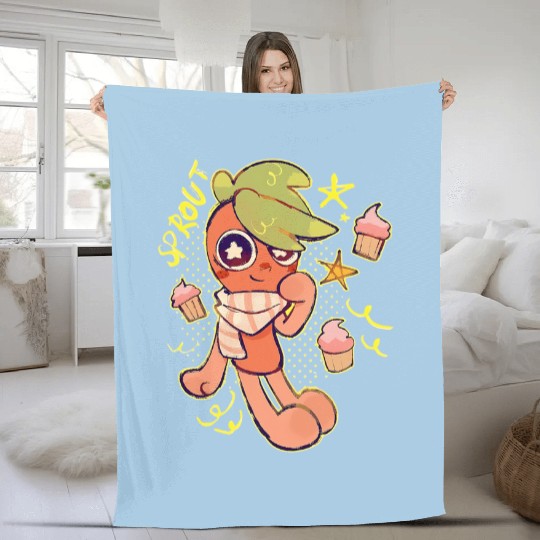 Roblox | Dandys World Character Sprout Unisex Youth Fleece Blankets | Video Gamer Boys Girls Birthday Gift Present |