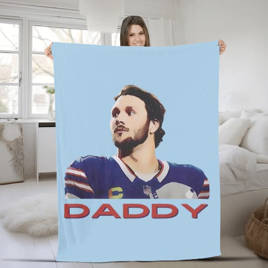 Josh Allen is Daddy Unisex Softstyle Fleece Blankets