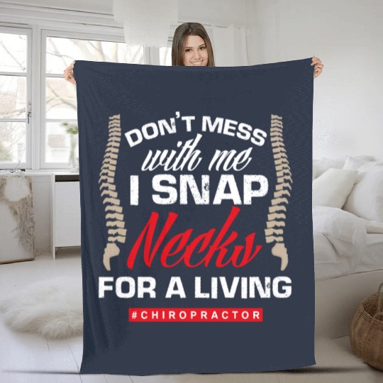 I Snap Necks Chiropractor Fleece Blankets