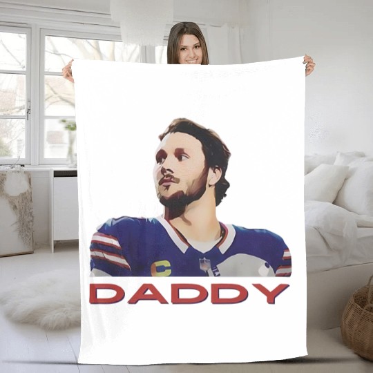 Josh Allen is Daddy Unisex Softstyle Fleece Blankets