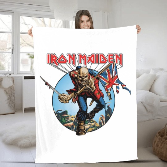 Iron Maiden Unisex 3\4 Sleeve Baseball Fleece Blankets
