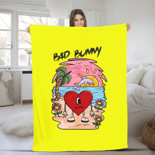 Kids Bad Bunny Fleece Blankets, Debi Tirar Mas Fotos, 2025 Concert Tour Limited Edition