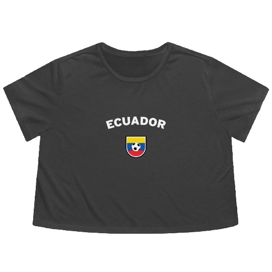 Ecuador Football Flowy Cropped Tees