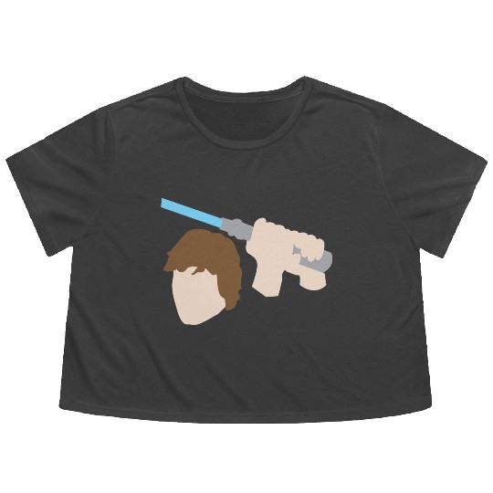 Luke Skywalker Lightsaber Flowy Cropped Tees