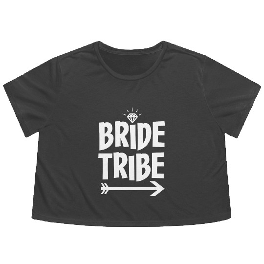 Bride Tribe Bridesmaid Flowy Cropped Tees