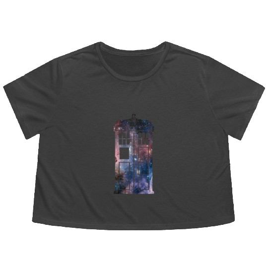 tardis Flowy Cropped Tees