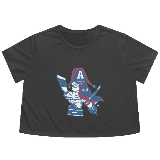 Milwaukee admiral cartoon Flowy Cropped Tees