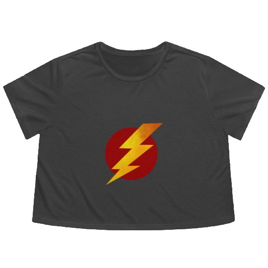 Lightning Bolt Flowy Cropped Tees