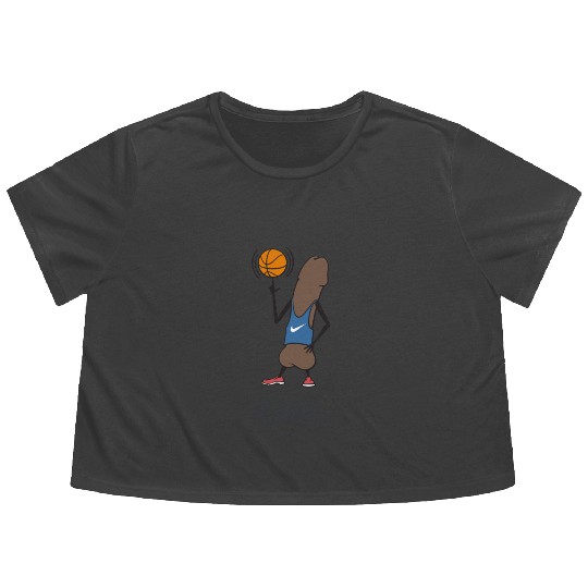 Eddie Funky Dick Basketball Flowy Cropped Tees