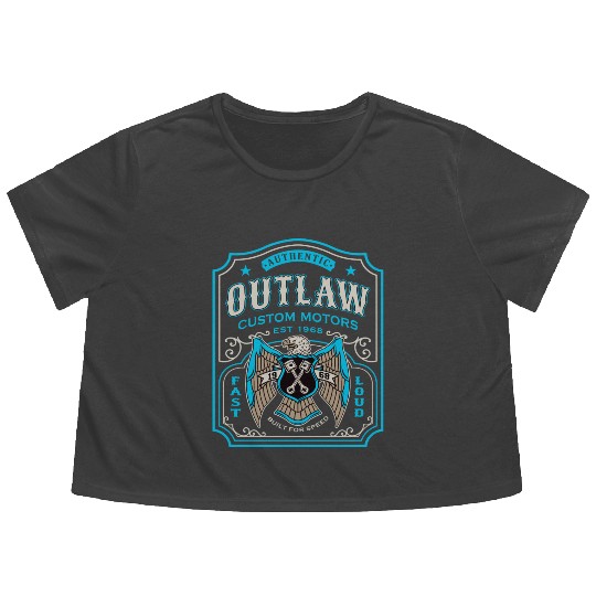 Outlaw Motors Flowy Cropped Tees