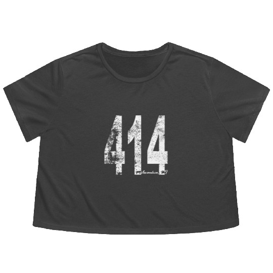 Vintage Milwaukee Area Code 414 Flowy Cropped Tees