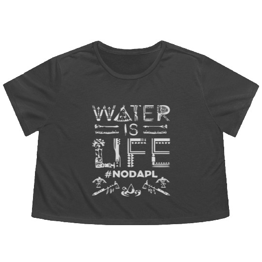 Water is Life #NoDAPL Flowy Cropped Tees