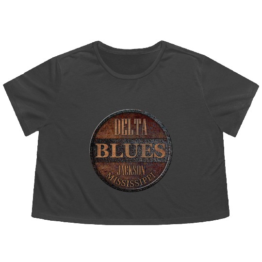 rusty delta blues jackson Flowy Cropped Tees