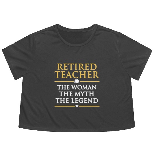 Retired Teacher Flowy Cropped Tees