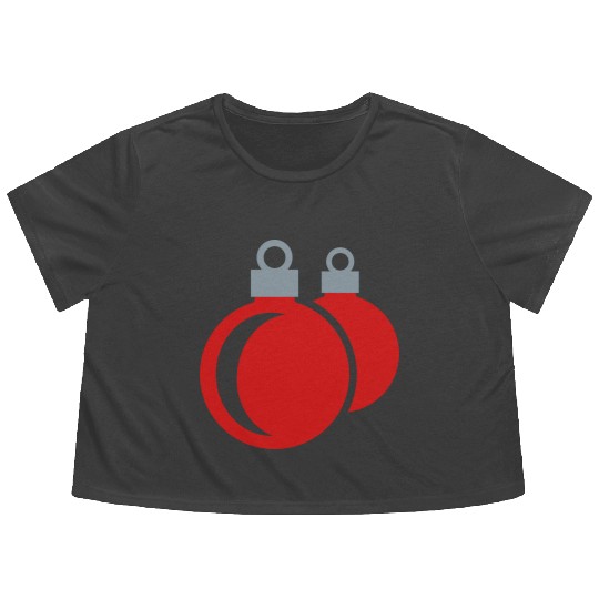 Christmas balls - xmas Flowy Cropped Tees