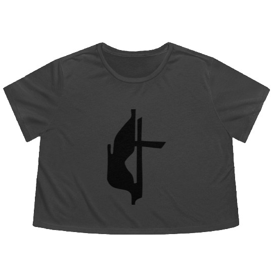 United methodist church cross Flowy Cropped Tees