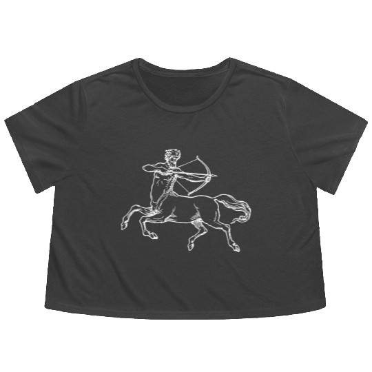 Zodiac Sagittarius Flowy Cropped Tees