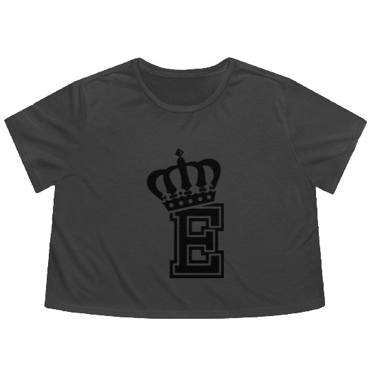 Name: Letter E Character E Case E Alphabetical E Flowy Cropped Tees