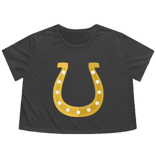 Horseshoe Flowy Cropped Tees