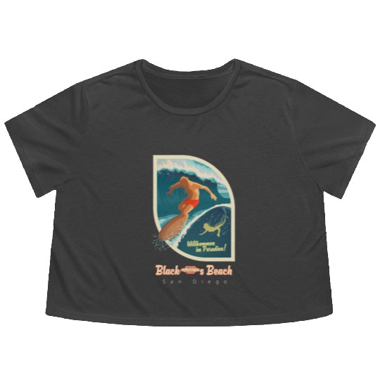 Black’s Beach, San Diego, California, United Flowy Cropped Tees