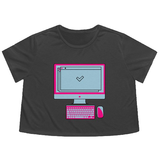 Computer Flowy Cropped Tees