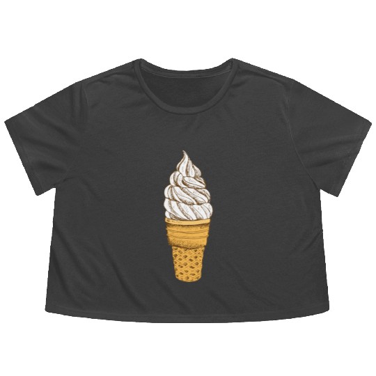 Ice Cream Flowy Cropped Tees