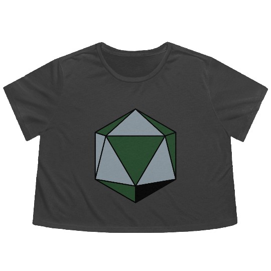 platonic solid Flowy Cropped Tees