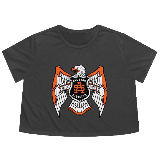 hawk crest mma Flowy Cropped Tees