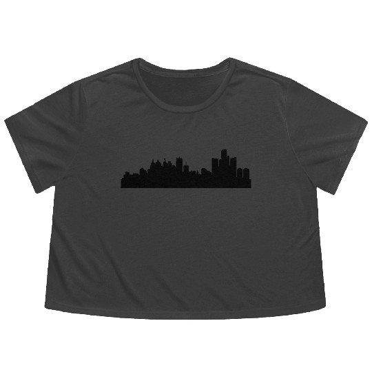 Detroit, Michigan Flowy Cropped Tees