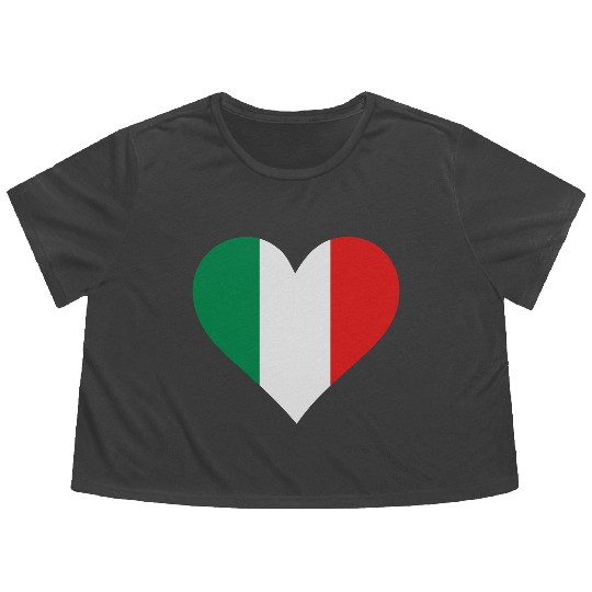 A Heart For Italy Flowy Cropped Tees